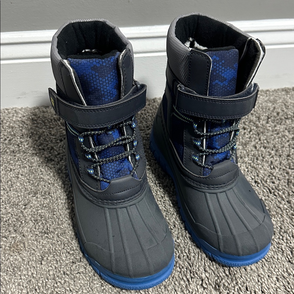 Stride Rite Kids Gray and Blue Rain & Snow Boots